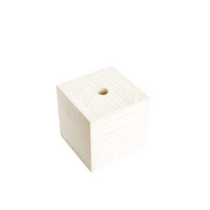 Bicchiere cubico in legno con portalampade E27