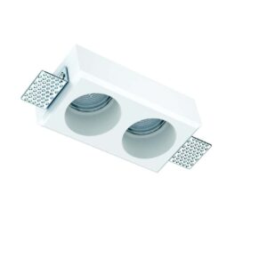 Faretto in gesso da incasso tondo 2 posizioni