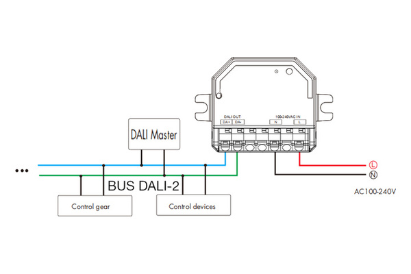 Alimentatore per bus DALI-2 - disegno tecnico