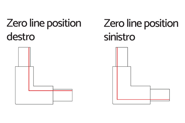 Connessione a L per binario trifase EuroTrack DALI - disegno tecnico