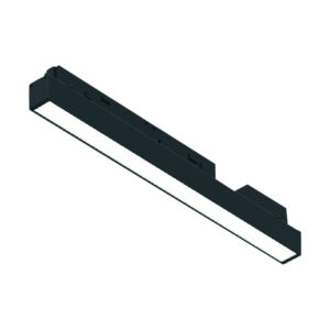 Proiettore lineare nero con opale 48Vdc DALI