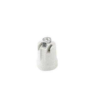 Leviton 8694-4 Portalampada In Porcellana Bianca Per Lampadine A Vite Mogul - Base Fissa, Senza Interruttore