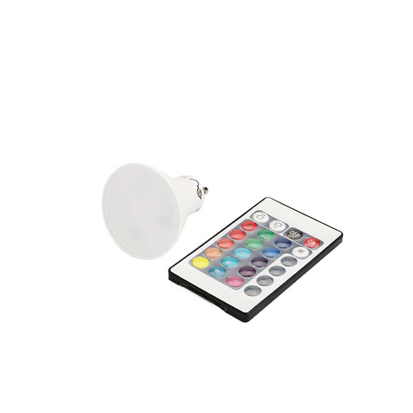 Lampada dicroica a LED - GU10 - RGB telecomandabile + Telecomando - FAI SRL