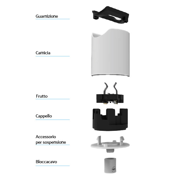 Attacco PortaLampada S14d Per OSRAM Linestra Ralina: In PVC Bianco, Ledinestra, Max 60 Watt (300mm/500mm). Compatibile Con Lampade LED A Specchio, 230V.